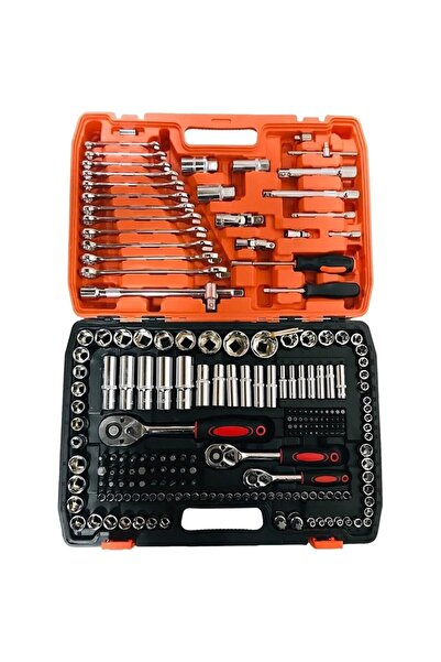 AyrStore 216 Parça Lokma Anahtar Takımı Cr-v 1/4 Cırcırlı Parlak Choromo Vene...