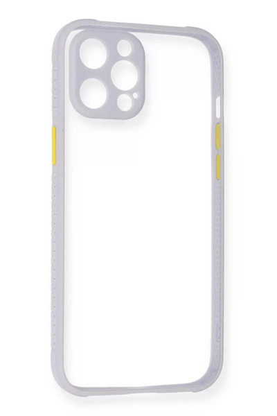 Beta Moda Hub نيوفيس حافظة آيفون 12 برو ماكس ميامي سيليكون شفاف - أرجواني