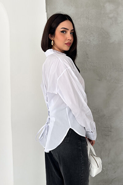 Noa&Noa Women's Tie-Back Shirt – Stylish Blouse with Lace Detail