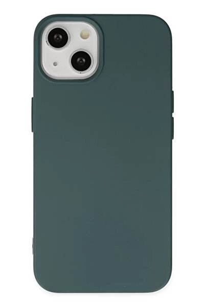 ZEMİRA HOME Newface iPhone 14 Plus Case Nano Inside Velvet Silicone - Dark Green