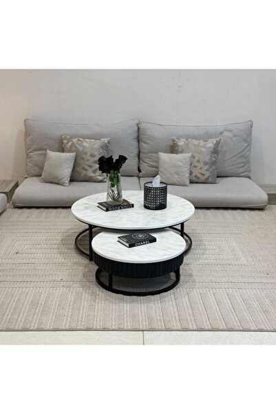 foryou Set of Two Floor Tables Black Color