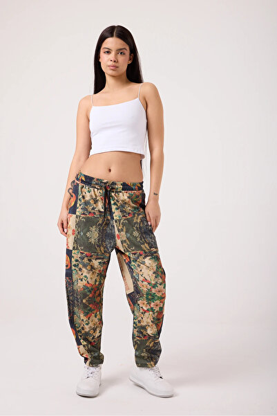 SUPERBLUE Women's Street Style Printed Sports Baguette Pants