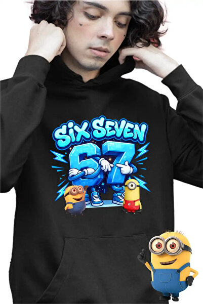 OEM Παιδικό Φούτερ για Αγόρια Μίνιονς 67 Έξι Επτά Απαισιότατοι Κλέβετε το Εγκ...