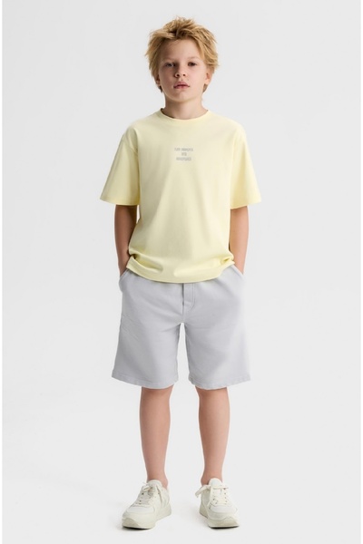 nk kids Li̇mi̇ Boy's Soft, Flexible, Back-Printed, Combed Cotton Shorts Set