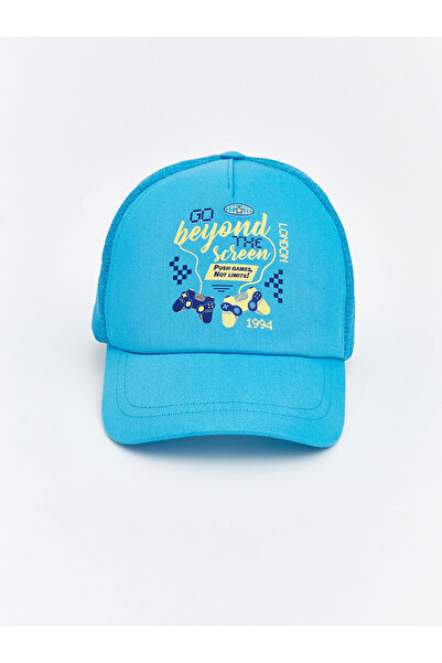 LC Waikiki New Season Blue Printed Boy's Cap Hat from Güli̇s Gi̇yi̇m