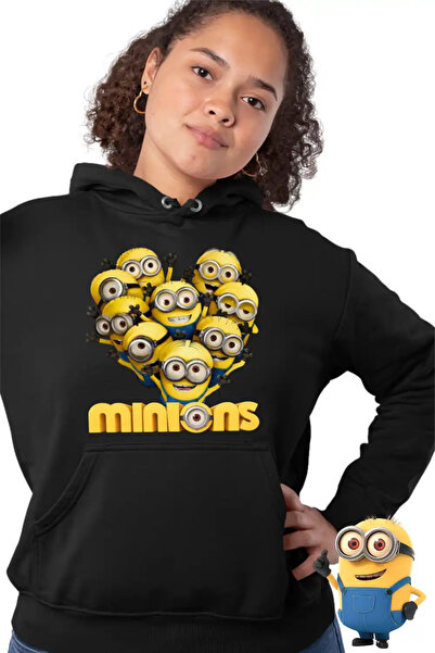 OEM Γυναικείο Φούτερ Μίνιονς Καρδιά Αγάπη Ημέρα του Αγίου Βαλεντίνου Μίνιονς ...