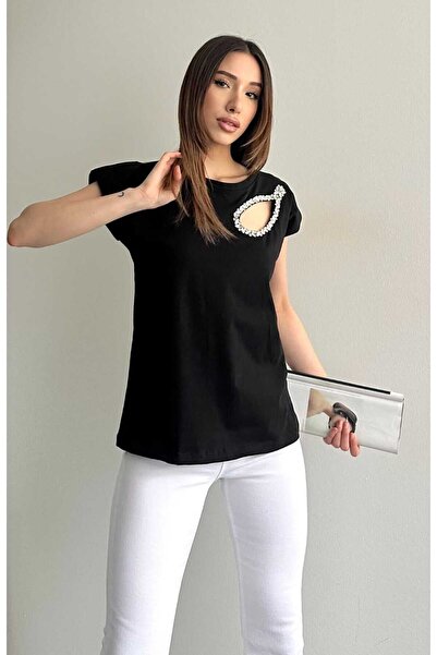 IŞILDA FASHION Μπλουζάκι με πέτρες Işılda Damla