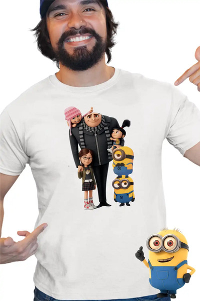 OEM Ανδρικό Μπλουζάκι  "Εγώ, ο Απαισιότατος " με Οικογενειακά Μίνιονς