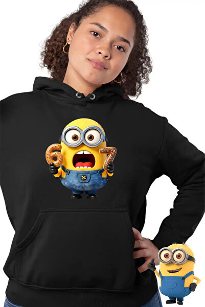 OEM Γυναικείο Φούτερ Μίνιονς Έξι Επτά Ντόνατς 67 Απαισιότατοι