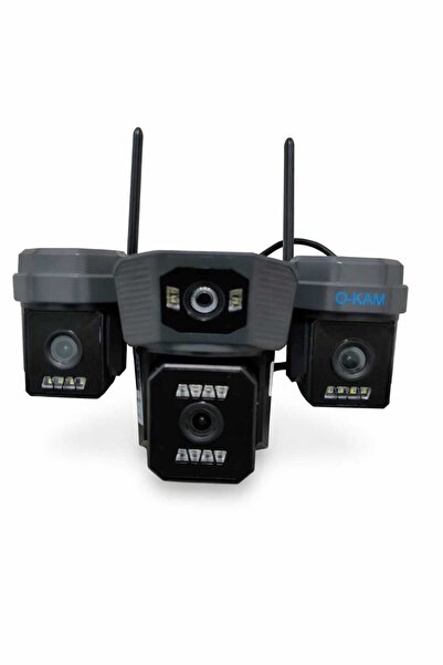 O-KAM PRO O-KAM 204 PLUS 3 Lens WiFi Güvenlik Kamerası | Gece Görüşlü, Hareket Takipli