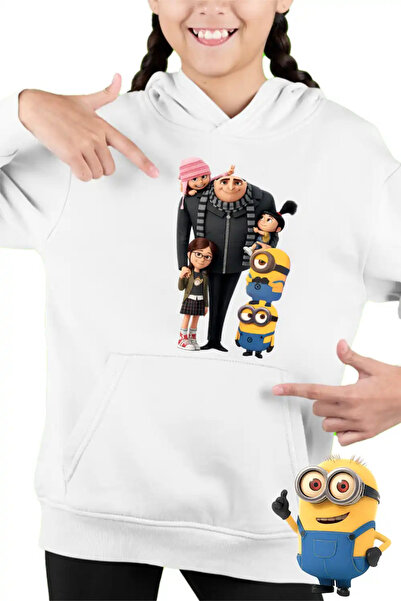 OEM Παιδικό Κοριτσίστικο Φούτερ με Κουκούλα Μίνιονς από το Εγώ, ο Απαισιότατος