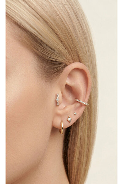 Aktemur Silver 925 Ayar Gümüş Tragus Helix Piercing