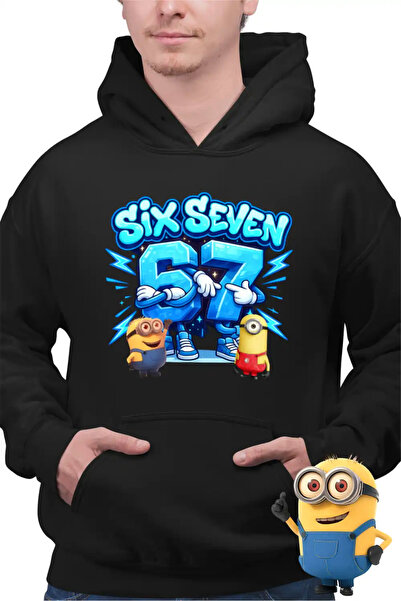 OEM Hanorac Barbati Minions 67 Six Seven Sase Sapte Despicable Steal Brainrot