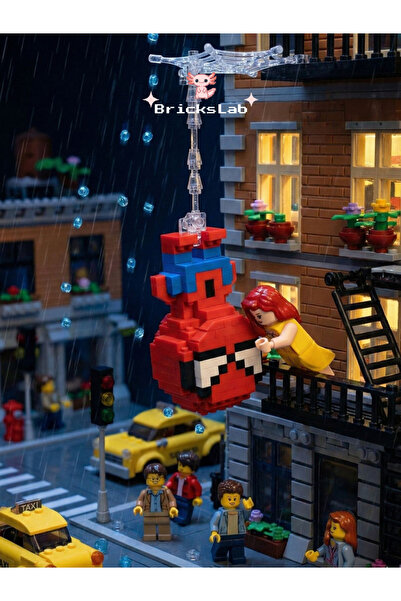 Bricks Spider Man Figür Mini Marvel Oyuncak Süper Kahraman Koleksiyon Dekor F...