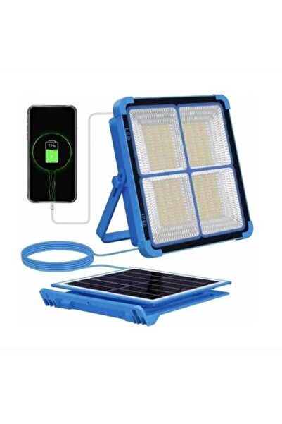 SimpluAcasa Proiector Solar LED 4 Module cu Panou Fotovoltaic Independent și ...