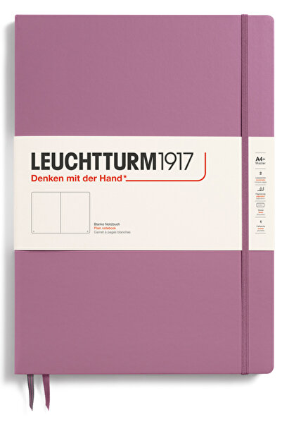 Leuchtturm1917 Master Slim (A4+), 123 Sayfa Not Defteri, Düz, Tozlu Gül