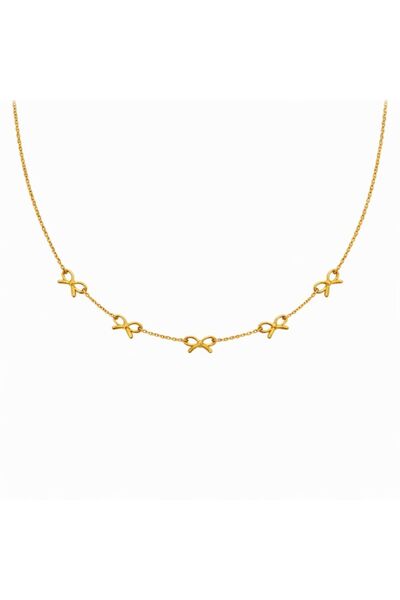 NOVVO Bow Necklace Plated with 18k Gold