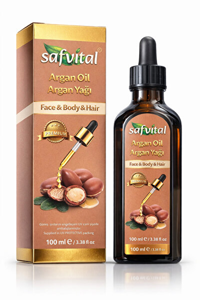 safvital Argan Oil 100 ml Cold Pressed Facial Hair Body Care Moisturizer Natu...