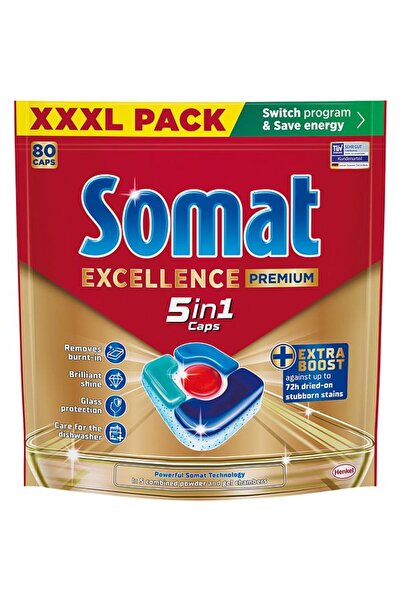 Somat 5 in 1 Dishwasher Detergent, 80 Capsules