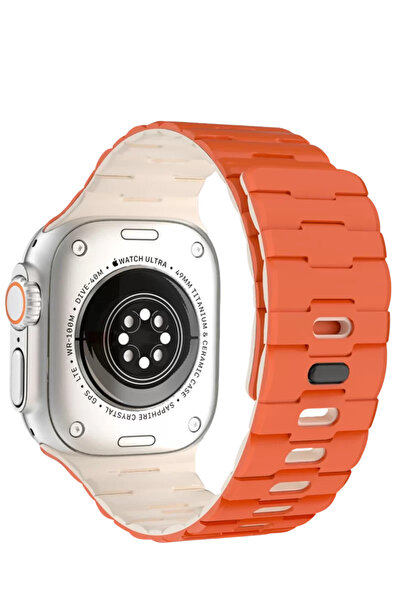 Generic Brand Newface Apple Watch Ultra 49mm Wowen Kordon - Orange