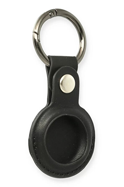 TeknoKapsül حافظة جلدية لسلسلة المفاتيح من نيو فيس - أسود