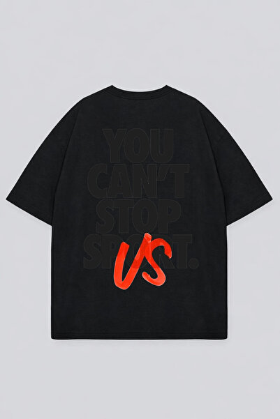 VODEXA Tricou oversize unisex, 100% bumbac, cu imprimeu, croială confortabilă