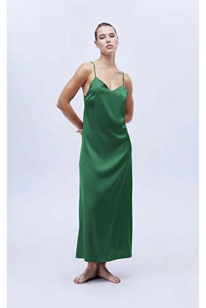 BONJOUR MADAME İpeksi Saten Uzun Gecelik Sabahlık Takım BM-1631