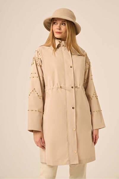 FTZ WOMEN Women's Trench Coat Beige 31217
