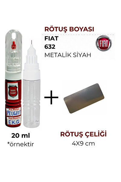 Önder Ticaret Fiat 632 Metalik Siyah Rötuş Boyası ve Rötuş Çeliği Linea Tipo ...