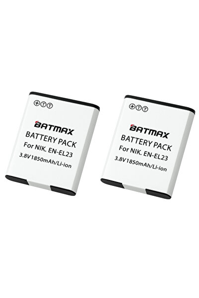 Batmax 2x Rechargeable Battery for Nikon EN-EL23 1850 mAh