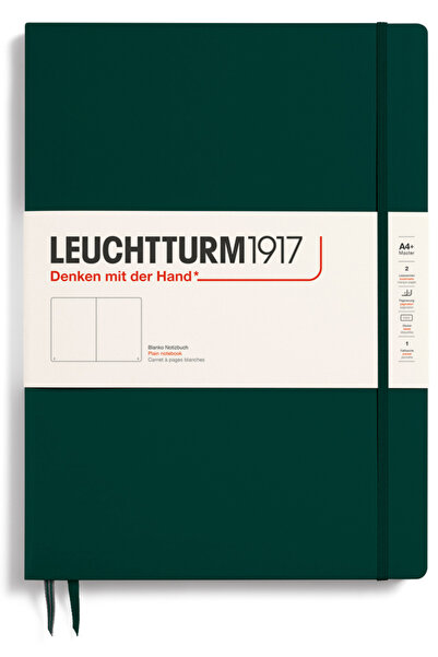Leuchtturm1917 Блокнот Master Slim (A4+), 123 сторінки, звичайний, темно-зеле...