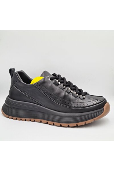 Mammamia D26YA-3905 Μαύρα γυναικεία καθημερινά casual παπούτσια από γνήσιο δέ...
