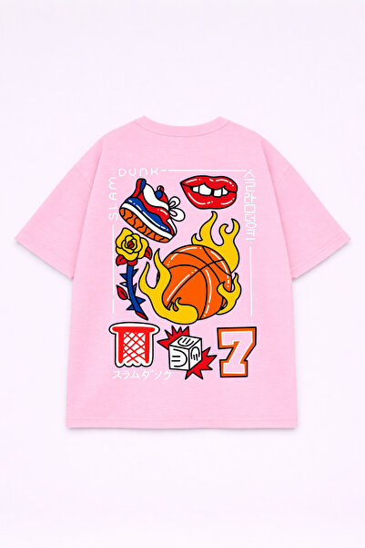 LORVEX Μπλουζάκι Oversize Unisex 100% Βαμβακερό Άνετο Μπλουζάκι με Στάμπα