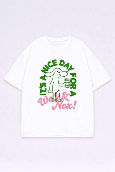 LORVEX Μπλουζάκι Oversize Unisex 100% Βαμβακερό Άνετο Μπλουζάκι με Στάμπα