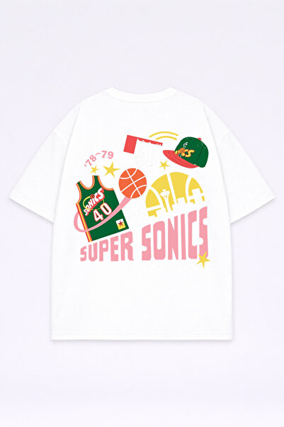 LORVEX Μπλουζάκι Oversize Unisex 100% Βαμβακερό Άνετο Μπλουζάκι με Στάμπα