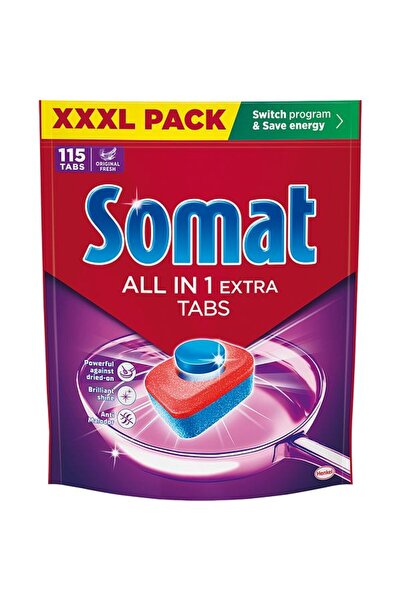 Somat All in One Extra Dishwasher Detergent, 115 Capsules
