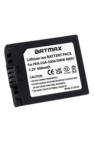 Batmax Battery for Panasonic CGA-S006 900 mAh fully decoded