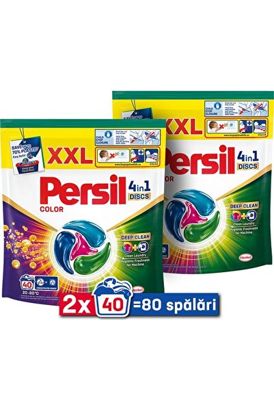 Persil Discuri 4 în 1 Color, 2 x 40 spălări