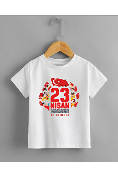 STİL-X 23 April Printed 100% Cotton Crew Neck Children's T-Shirt