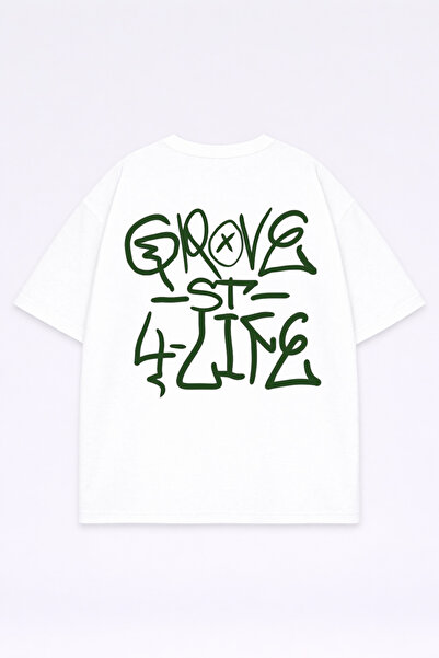 LORVEX Μπλουζάκι Oversize Unisex 100% Βαμβακερό Άνετο Μπλουζάκι με Στάμπα