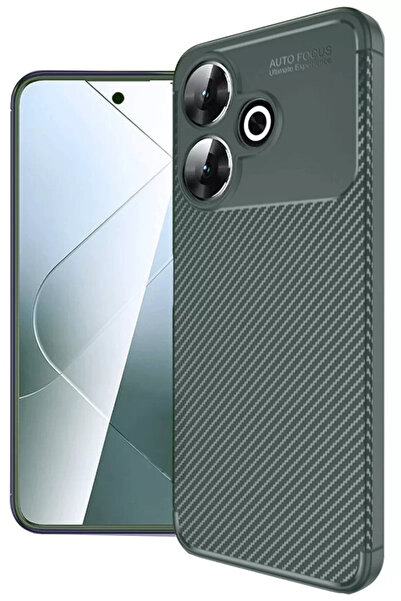 Generic Brand حافظة Newface لهاتف Xiaomi Redmi 13 4G بتصميم كربوني بتركيز تلق...