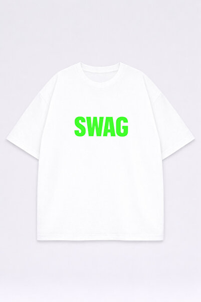VODEXA Tricou oversize unisex, 100% bumbac, cu imprimeu, croială confortabilă