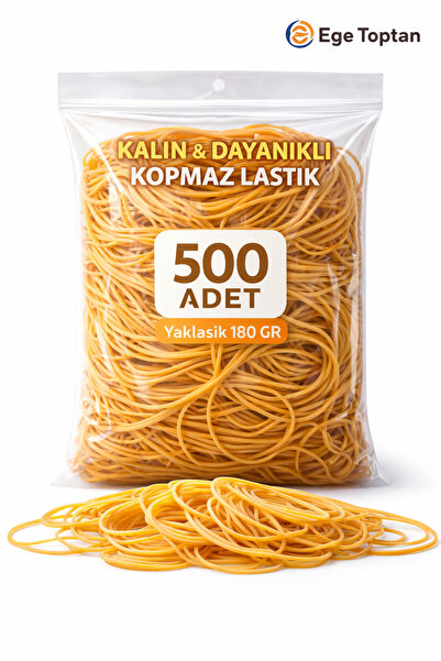 EGE TOPTAN GIDA AMBALAJ LASTİĞİ 500 Adet Takribi 180 Gr Kauçuk Kopmaz Dayanıklı