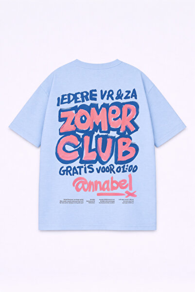 LORVEX Μπλουζάκι Oversize Unisex 100% Βαμβακερό Άνετο Μπλουζάκι με Στάμπα