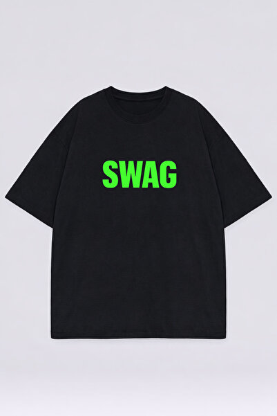 VODEXA Tricou oversize unisex, 100% bumbac, cu imprimeu, croială confortabilă