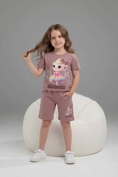 Yağmur Giyim PJKSKT Set cu mâneci scurte pentru fete, cu model Ballerina Capp...