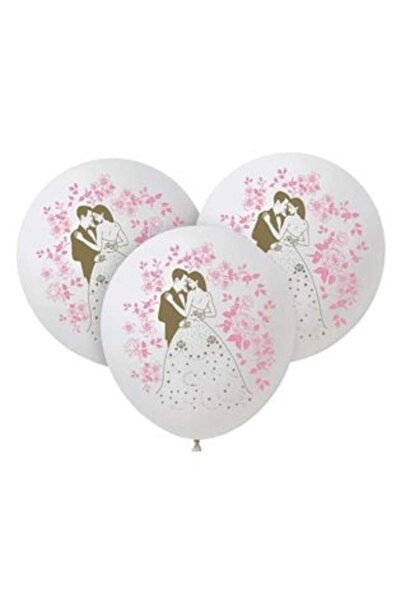 OEM Baloane pentru petrecerea de nuntă cu imprimeu cuplu 30 cm - 10 bucăți