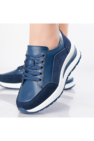 ANGEL BLUE Pantofi sport de damă, albastru marin, din piele, Oblan, mărimea 38