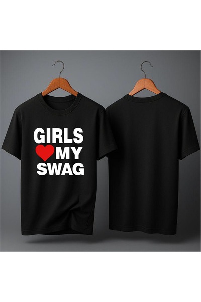 ELFERA تيشيرت مطبوع عليه girls my swag للفتيات