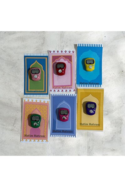 The Byzia Hatim Hatırası - Hediyelik 6 Adet 10x7cm Kart Tasarımı ile Zikirmatik